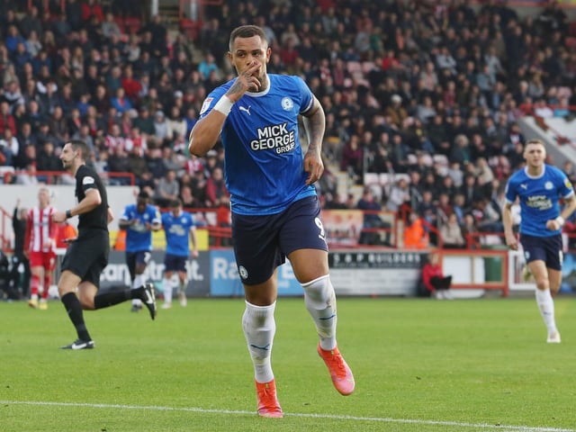 Clarke-Harris pulled Posh level with a fantastic half-volley from the left edge of the box. He charged down a clearance out, ran onto the ball and allowed it to bounce twice before smashing the ball across goal right into the far corner. A tricky skill.
