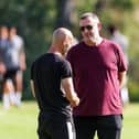 Posh chairman Darragh MacAnthony with former manager Luke Williams. Photo Joe Dent/theposh.com.