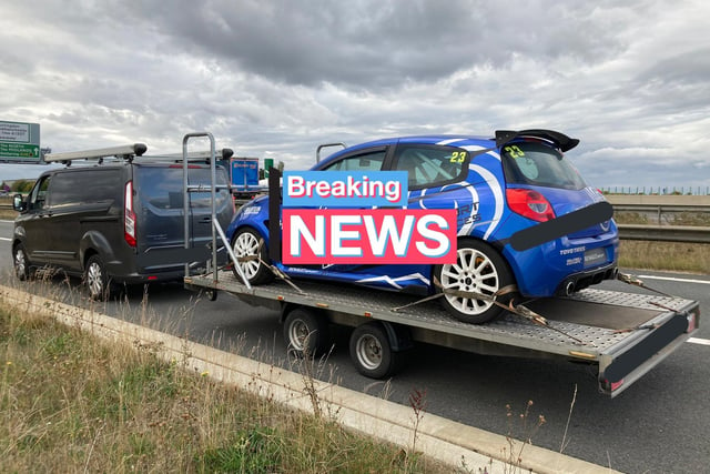 This Ford Transit custom was found to be on cloned plates. The driver was disqualified from driving and had attempted to hide the identity of his van. Driver reported for multiple offences and van and trailer seized.