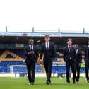 Posh players before the game at Mansfield Town. Photo: Joe Dent/theposh.com.