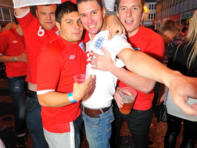 England v USA in the opening game of the 2010 World Cup at The Sports Lounge in Peterborough in  2010.