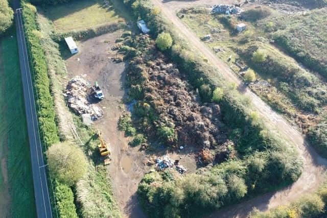 Drone footage of the site was shown to the court