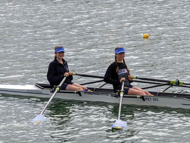 Emily Fitzjohn and Emma Calver in the Women’s J15 double.