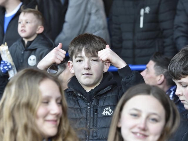 Peterborough United fans enjoy the 5-2 win over Plymouth Argyle.