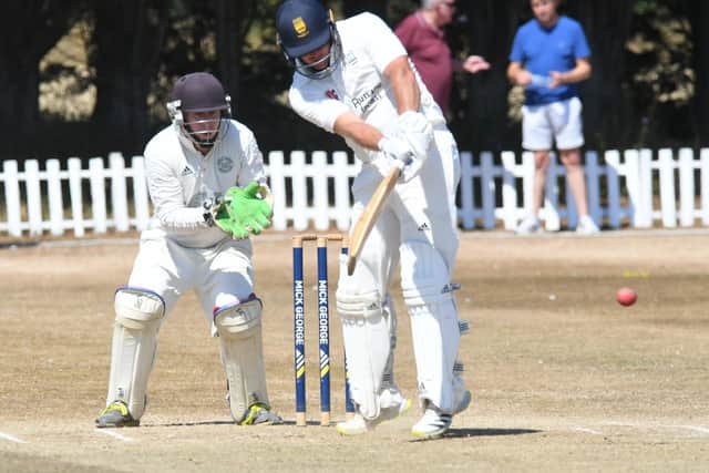 Carl Wilson during an unbeaten innings of 83 for Bourne at Market Deeping.