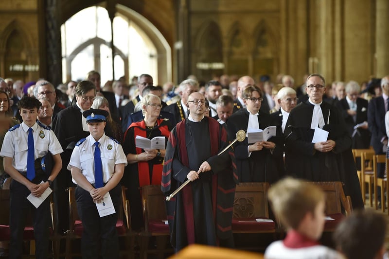 The service at Peterborough Cathedral.