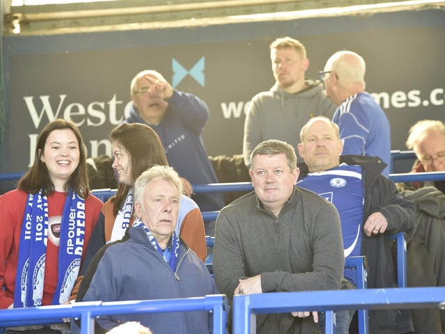 Peterborough United fans are pictured enjoying another home win.