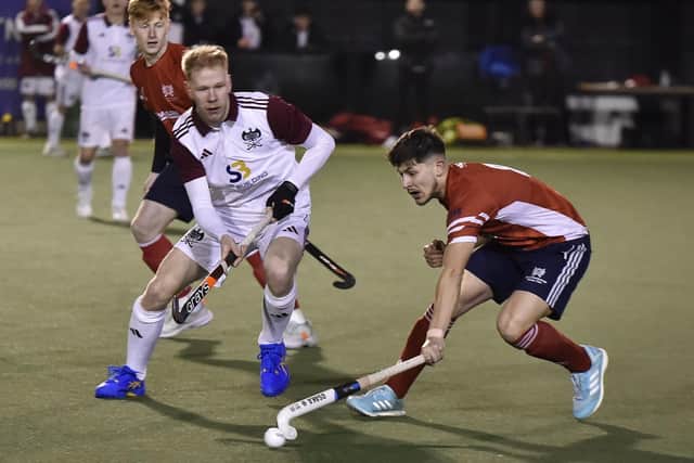 Hockey action from Bretton Gate. Photo David Lowndes.