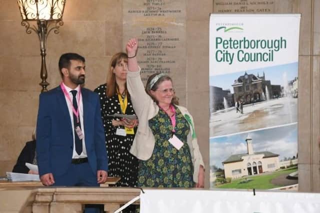 Cllr Heather Skibsted was re-elected to her Orton Longueville seat on a Green ticket in May