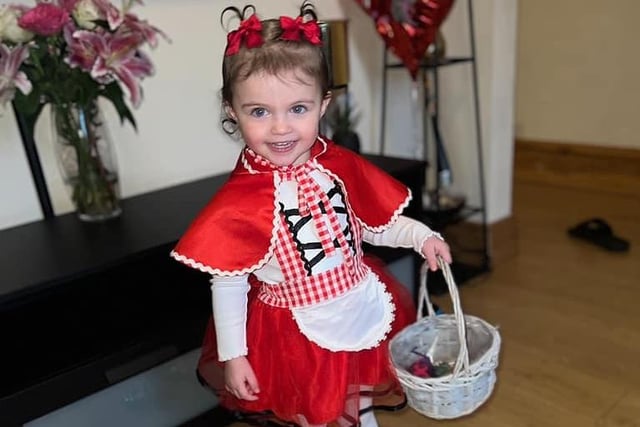 Ruby age two as Little Red Riding Hood - Jordan ZB