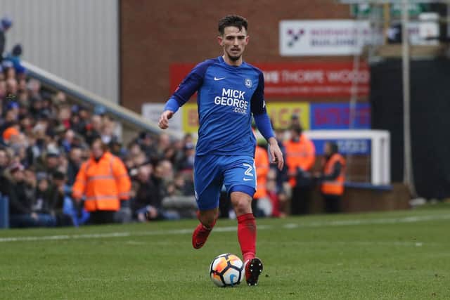 Liam Shephard in action for Posh in 2017. Photo: Joe Dent/theposh.com.