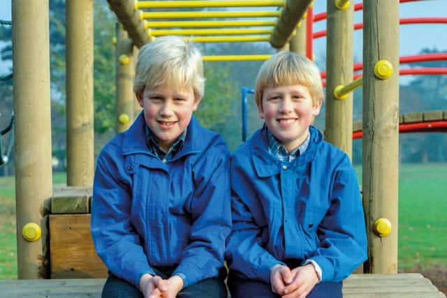 Colin and Richard in 1987 in the park