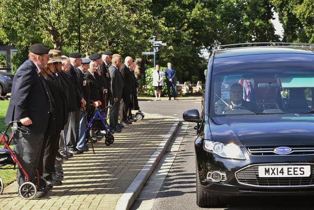 The funeral of Michael Baker at Peterborough Crematorium was attended by ex-Gurkha soldiers