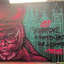 The latest work from Street Arts Hire - celebrating Jazzie B's appearance in the city on April 27