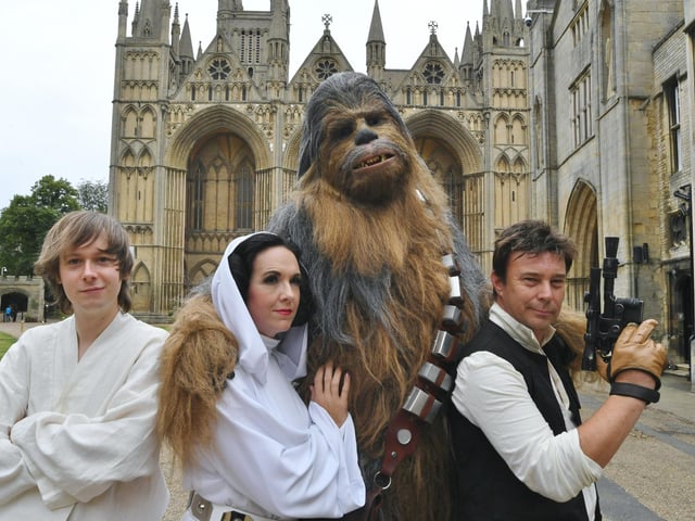 Luke Skywalker, Princess Leia, Han Solo and Chewbacca.