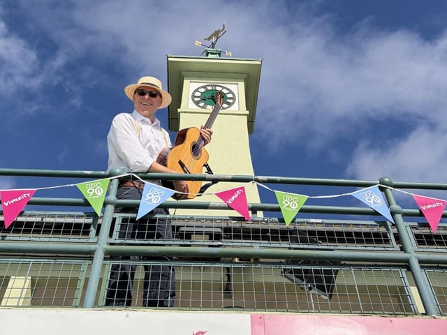 Steve Bean and the Clock Tower. Photo: Nina Wright