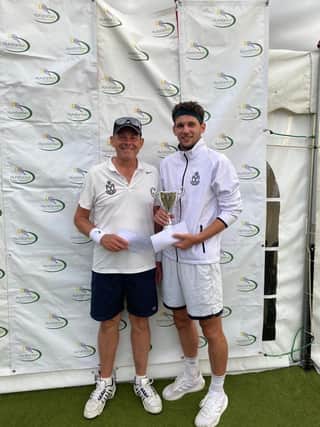 Longthorpe Tennis Club's Hunstanton champions Jason Burgess (left) and Toby Eldred.