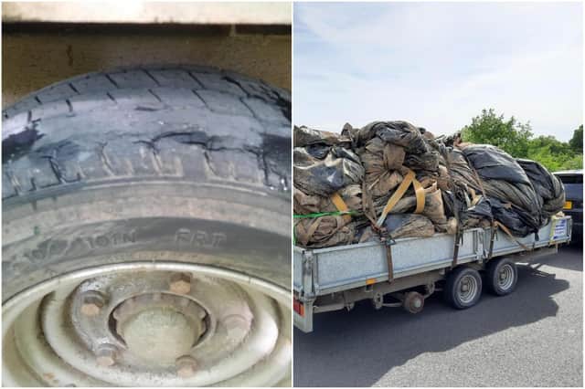 All of the drivers stopped by the BCH Road Policing Unit this week - including this vehicle with a missing tyre.