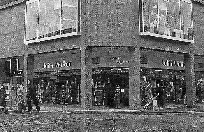 The John Walton shop on the corner of Midgate and Long Causeway in the 1970s