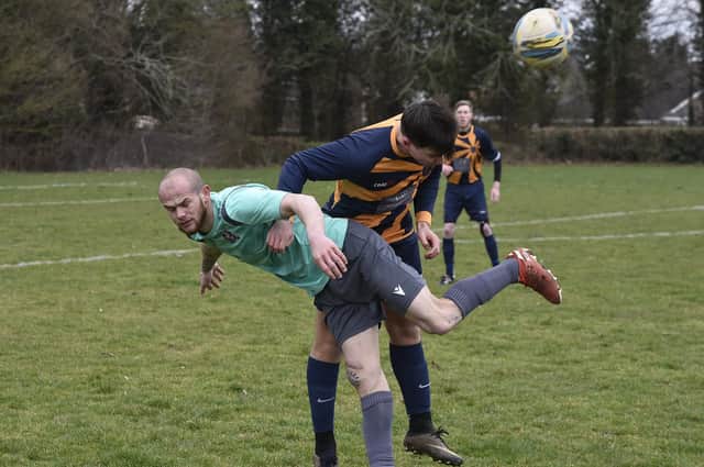 West Raven v Glinton and Northborough football action. Photo: David Lowndes.