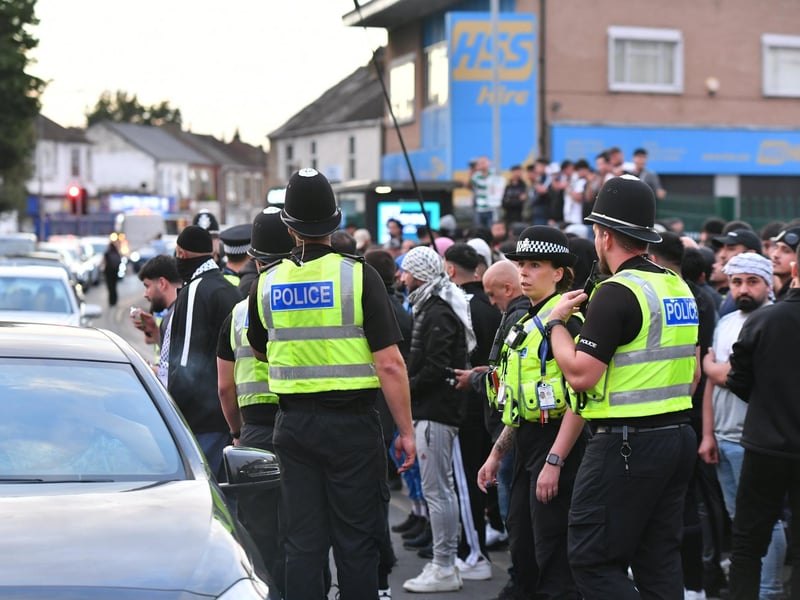 Large crowds were seen in the city.