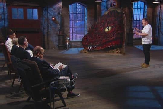 Nathan Murdoch appearing on BBC's Dragons' Den.