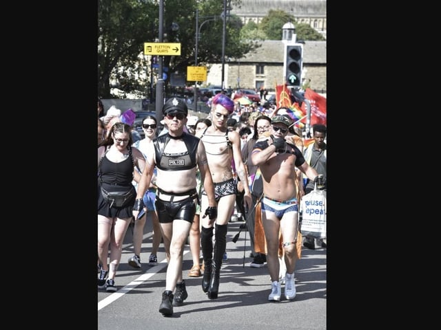 A parade was first held through the city centre.