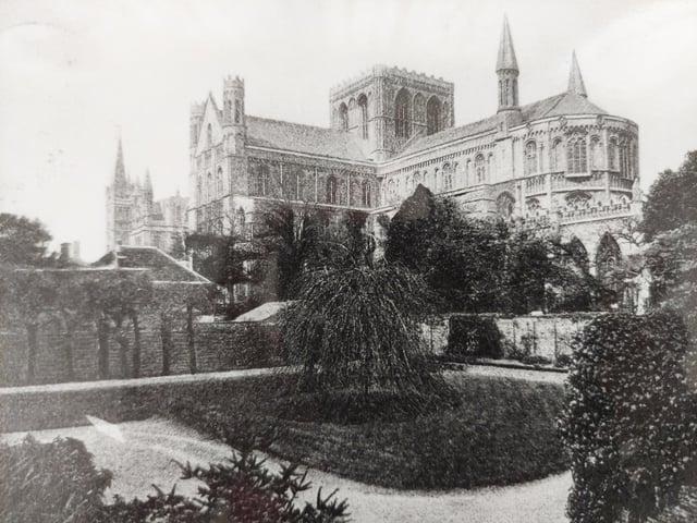 1906 - a view of Peterborough Cathedral from the south east