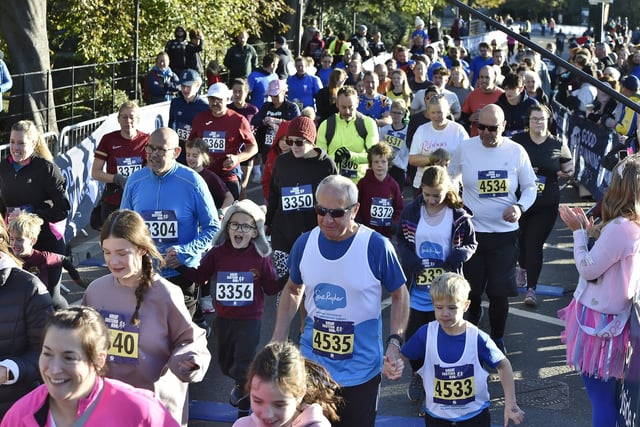 Hundreds took part in the fun run on Sunday morning