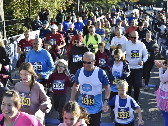 Hundreds took part in the fun run on Sunday morning