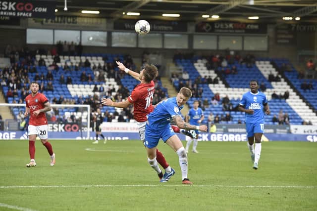 Posh defender Josh Knight in action for Posh against Wycombe. Photo: David Lowndes.