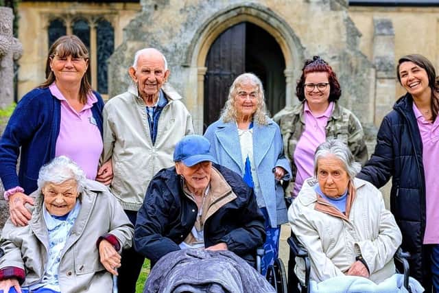 Marjorie (bottom left) having her wish granted