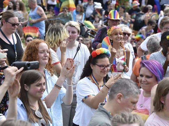 Pride event at the Green Back Yard.