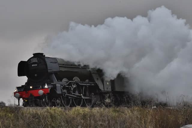 The Flying Scotsman passing through Whittlesey