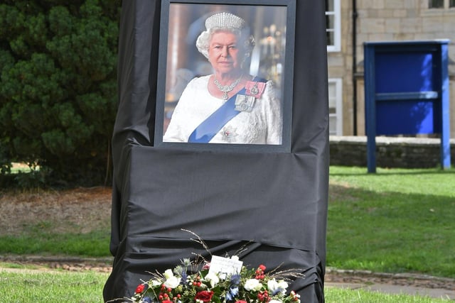 The Queen's memorial at Oundle Church, North Street, Oundle