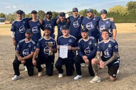 Orton Park CC celebrate their success in the Bob Welton T20 Cup.