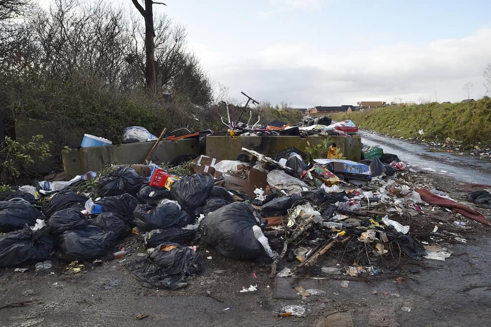 An example of fly-tipping on Newborough Road in Peterborough