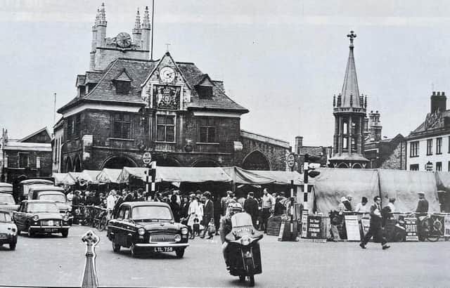 The market in Cathedral Square as it became known