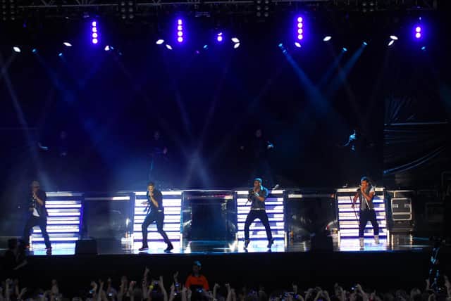 JLS on stage at the Embankment concert - Aston's homecoming gig