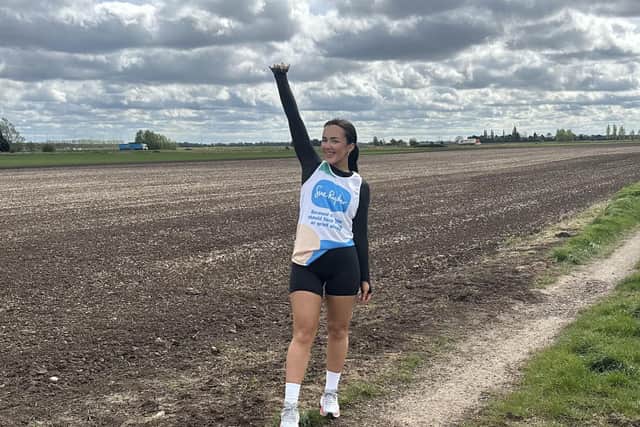 Stanground Academy teacher Sinead Raynor is running this year's London Marathon to help raise money for the Sue Ryder Thorpe Hall Hospice in Peterborough.