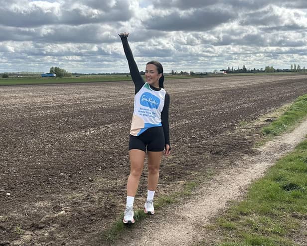 Stanground Academy teacher Sinead Raynor is running this year's London Marathon to help raise money for the Sue Ryder Thorpe Hall Hospice in Peterborough.