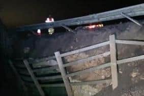 National Highways posted this picture on social media of the damage to the barrier