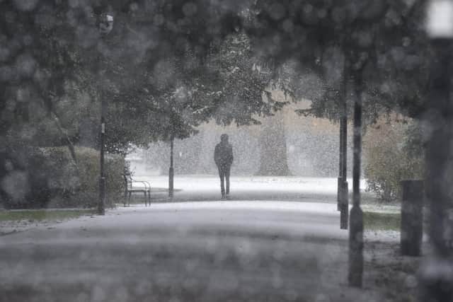 Snow has hit Peterborough this morning