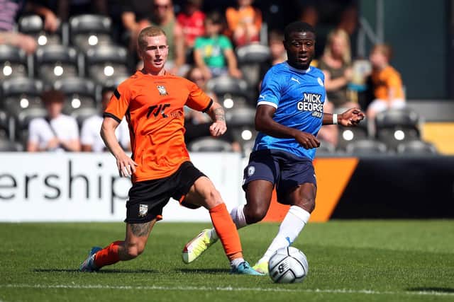 David Ajiboye in action for Posh. Photo: Joe Dent/theposh.com.