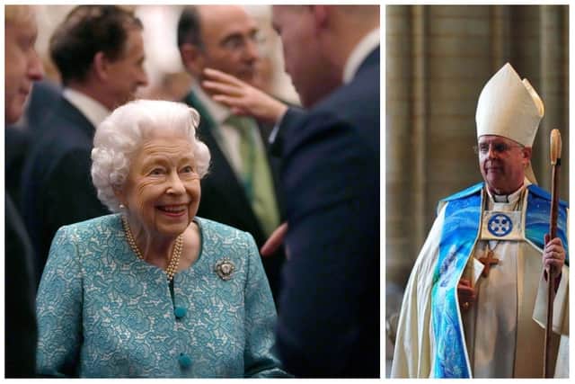Queen Elizabeth II and Bishop Donald