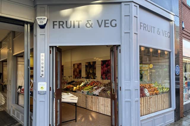 The new Fruit & Veg Shop in Westgate Arcade, Peterborough.