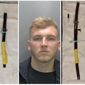 Alex Quarton and swords found by police