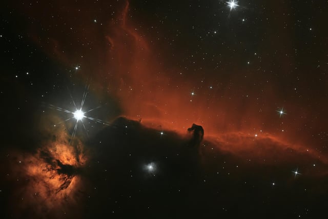 Rising from a sea of dust and gas like a giant seahorse, the iconic Horsehead Nebula (IC434) has become a perennial favourite among night sky snappers like David since it was discovered over a century ago.