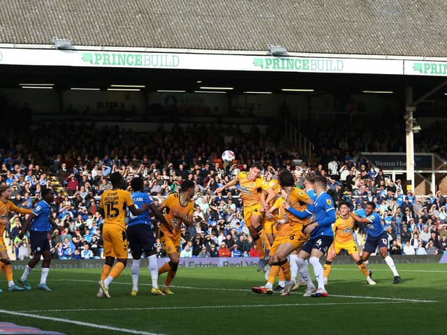 Lloyd Jones heads into his own net to give Posh a 1-0 win over Cambridge United in October. Photo: Joe Dent/theposh.com.