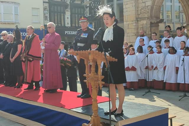 The proclamation in Cathedral Square